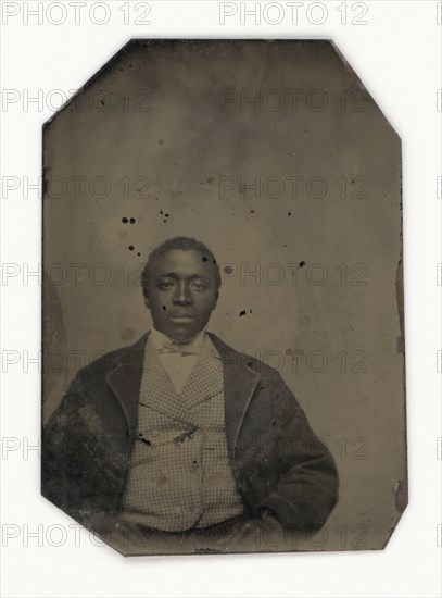 Tintype of a man, 1856-1900. Creator: Unknown.