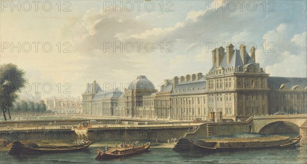 Le Palais des Tuileries, vu du quai d'Orsay, 1757. Creator: Raguenet, Nicolas-Jean-Baptiste (1715-1793).