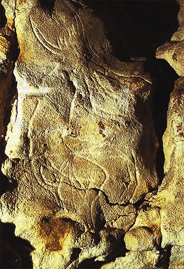 Der Sorcerer of Le Gabillou , ca 17,200 BP. Creator: Art of the Upper Paleolithic.