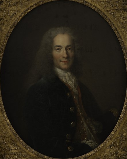 Portrait of Voltaire (1694-1778) in 1718, ca 1718-1724. Creator: Largillière, Nicolas, de (1656-1746).