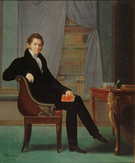 Portrait of Jacques-François Ancelot (1794-1854), 1819. Creator: Ancelot, Marguerite-Louise Virginie (1792-1875).
