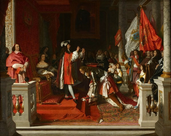 Marshal Berwick receiving from the King Philip V of Spain the Order of the Golden Fleece. Creator: Ingres, Jean Auguste Dominique (1780-1867).