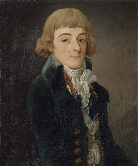 Portrait of Louis Antoine de Saint-Just (1767-1794), 1791. Creator: Bonneville, François (active 1787-1802).