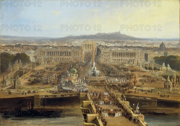 Fête de la Concorde, le 21 mai 1848 au Champ-de-Mars, 1848. Creator: Champin, Jean-Jacques (1796-1860).