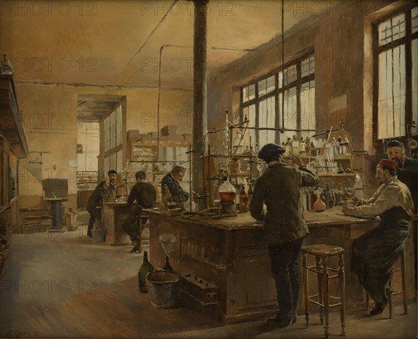 Municipal Chemistry Laboratory, Paris Police Prefecture, 1887. Creator: Gueldry, Ferdinand Joseph (1858-1945).