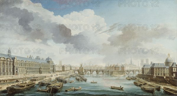 Le Louvre, le Pont-Neuf et le Collège des Quatre-Nations, 1755. Creator: Raguenet, Nicolas-Jean-Baptiste (1715-1793).