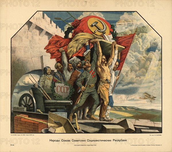 Peoples of the Union of Soviet Socialist Republics, 1925. Creator: Karpov, Stepan Mikhaylovich (1890-1929).