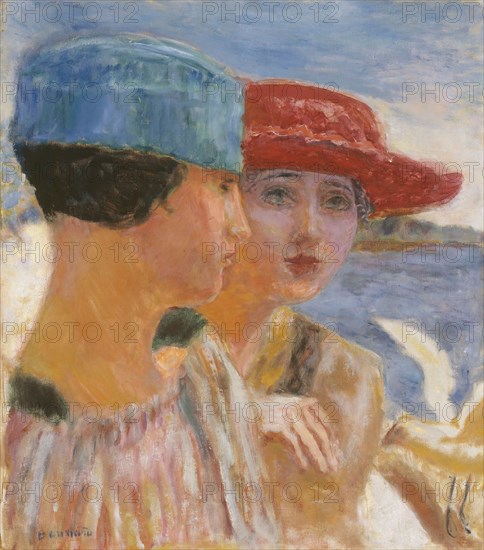 Young girls with a seagull, 1917. Creator: Bonnard, Pierre (1867-1947).
