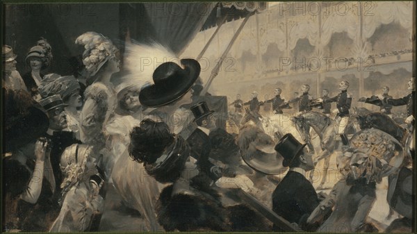 Une fête militaire de charité: le carrousel du Grand-Palais, 1910. Creator: Lelong, René (1871-1933).