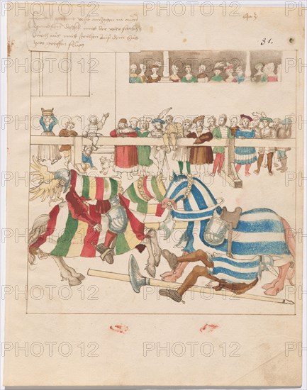 Freydal, The Book of Jousts and Tournaments of Emperor Maximilian I: Combats...,Plate 40, c1515. Creator: Unknown.