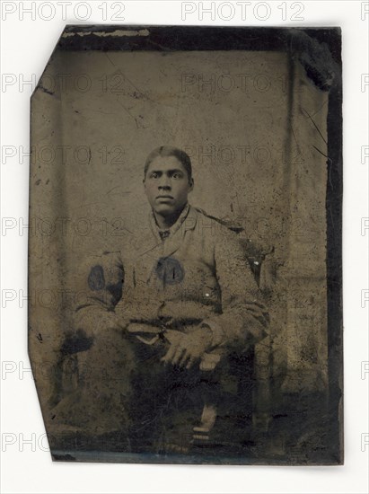 Tintype of a man, 1856-1900. Creator: Unknown.