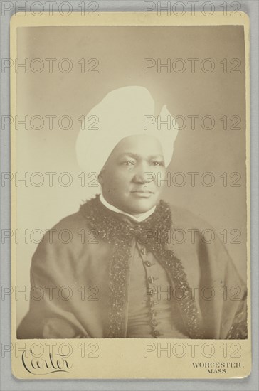 Cabinet card of Sarah Ann Blunt Crozley, November 1884. Creator: Carter.