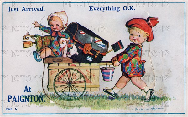 Just Arrived at Paignton, Everything O.K., 1933. Creator: Madge Williams.