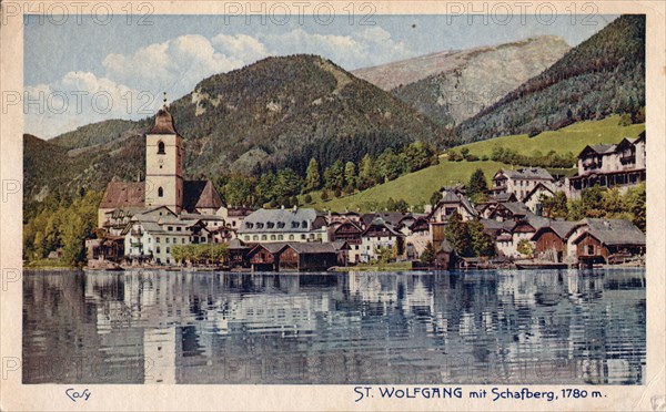 St Wolfgang mit Schafberg, 1933. Creator: Unknown.