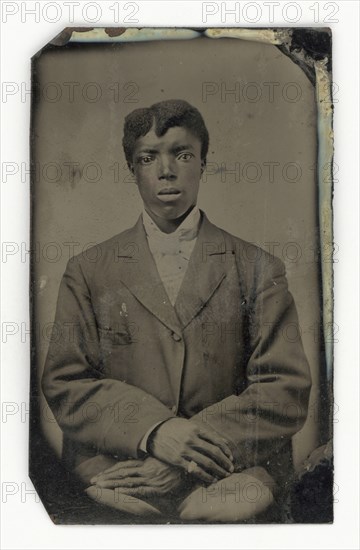 Tintype of a man, 1856-1900. Creator: Unknown.