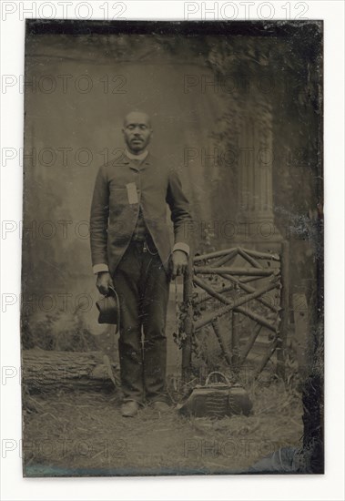 Tintype of a man, 1856-1900. Creator: Unknown.