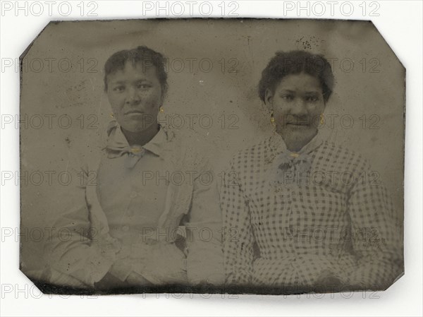 Tintype of two women, 1856-1900. Creator: Unknown.