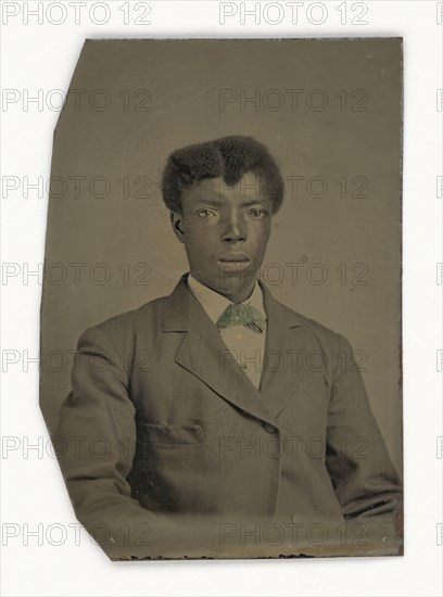 Tintype of a man, 1856-1900. Creator: Unknown.