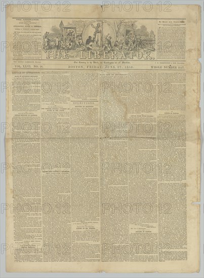 The Liberator, Vol. XXVI, No. 26, June 27, 1856. Creator: Unknown.