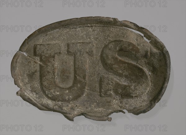 Civil War-era belt buckle from Point of Pines Plantation, ca. 1860. Creator: Unknown.