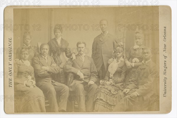 THE ONLY ORIGINAL University Singers of New Orleans, 1877-1890. Creator: Edward W. Bogardus.