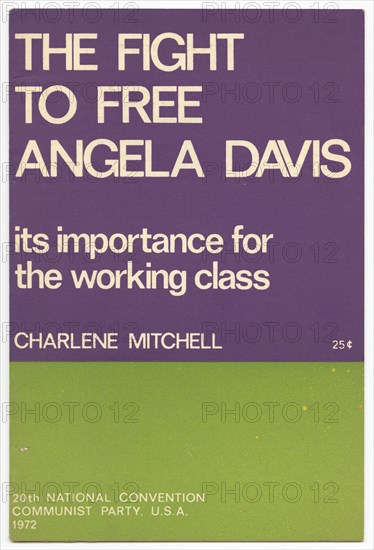 The Fight to Free Angela Davis: Its Importance for the Working Class, 1972. Creator: Unknown.