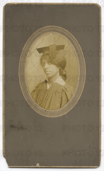 Photograph of Maggie Hickman in a cap and gown, 1912-1928. Creator: Lay Brothers Photograph.