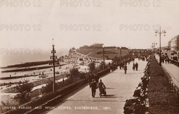 Centre Parade and Wish Tower, Eastbourne, 1935. Creator: Unknown.