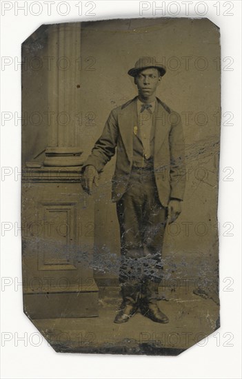 Tintype of a man, 1856-1900. Creator: Unknown.