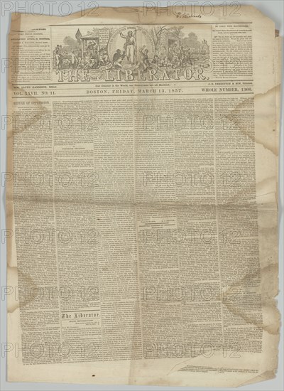 The Liberator, Vol. XXVII, No. 11, March 13, 1857. Creator: Unknown.