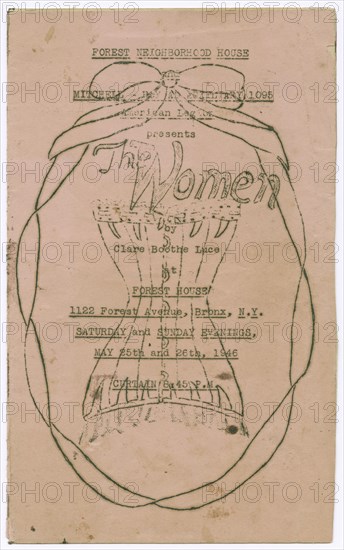 Program for The Women at Forest Neighborhood House, 1946.  Creator: Unknown.