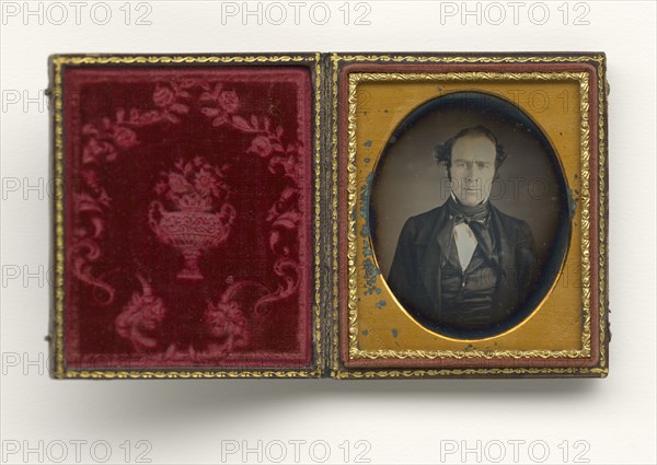Daguerreotype of a man taken by Augustus Washington, ca. 1850. Creator: Augustus Washington.