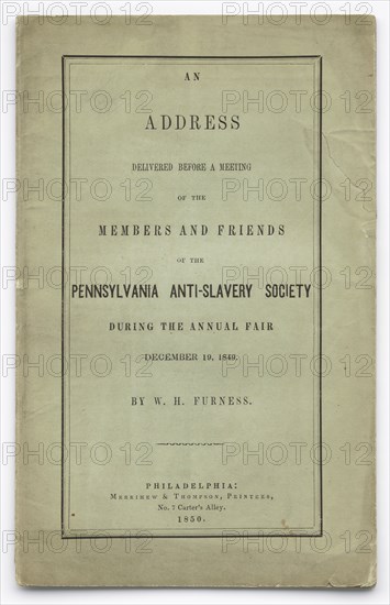 'An Address Delivered Before a Meeting of the Members and Friends of the Pennsylvania'..., 1850. Creator: Unknown.