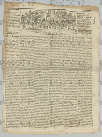 The Liberator, Vol. XXVII, No. 22, May 29, 1857. Creator: Unknown.