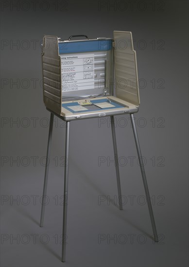 Voting machine used in the 2000 Presidential election, ca. 1990. Creator: Unknown.
