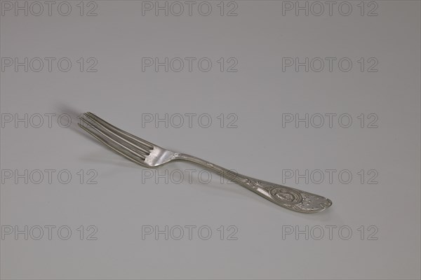 Table fork used by Lavinia Whiteside Carrington, after 1867. Creator: Hall & Elton.