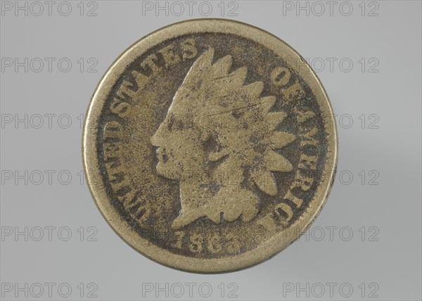 Indian Head penny owned by the Dennis family, 1863. Creator: Unknown.