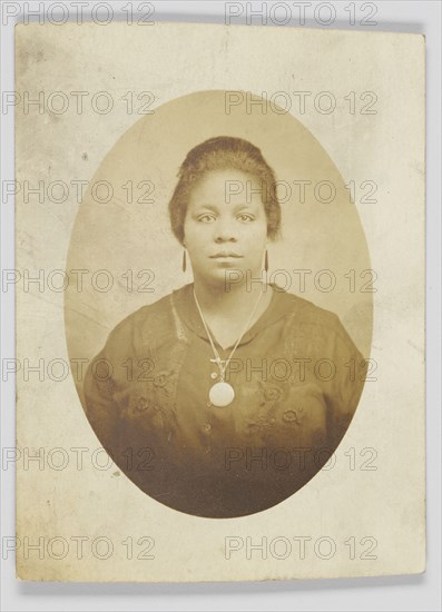 Photographic postcard of unidentified woman, 1917-1930. Creator: Unknown.