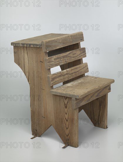 Wooden school desk from Bethel Evangelical Lutheran Church and School, 1925-1963. Creator: Unknown.