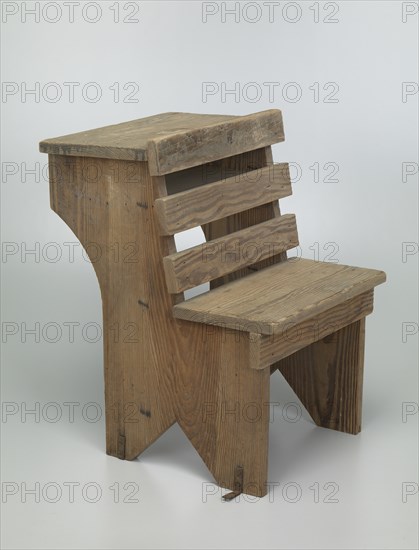 Wooden school desk from Bethel Evangelical Lutheran Church and School, 1925-1963. Creator: Unknown.