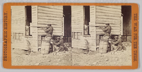 'Colored Pickets on Duty Near Dutch Gap', 1864. Creator: E. & H.T. Anthony.