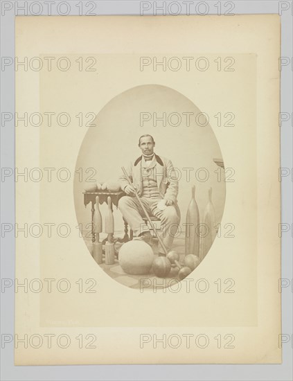 Photograph of Aaron Molyneaux Hewlett, gymnasium coach of Harvard University, 1859-1871. Creator: George K Warren.