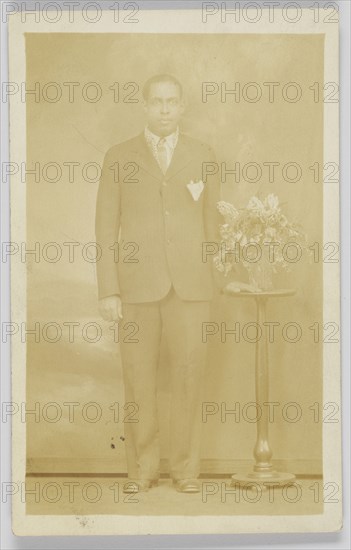 Photographic postcard of a man, 1926-1940s. Creator: Unknown.