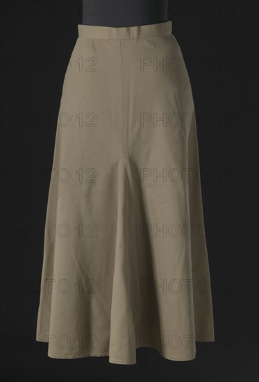 Taupe wool skirt designed by Arthur McGee, mid 20th-late 20th century. Creator: Arthur McGee.