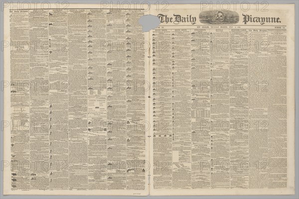 The Daily Picayune, July 10, 1856. Creator: Unknown.