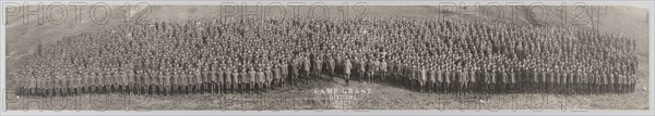 Framed panoramic photograph of Camp Grant officers, November 7, 1917. Creator: Unknown.