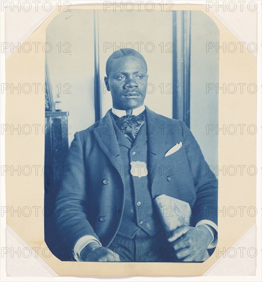 Cyanotype of a porter from the Hotel Palomares, 1885-1899. Creator: Unknown.