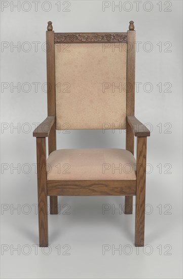 Pulpit chair from Saint Augustine Catholic Church of New Orleans, 20th century. Creator: Unknown.