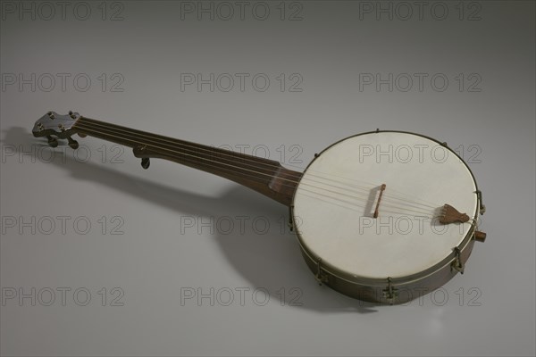 Banjo made in the style of William Esperance Boucher, Jr., ca. 1850s. Creator: Unknown.