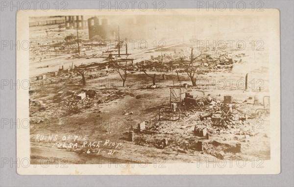 'Ruins of the Tulsa Race Riot 6-1-21', 1921. Creator: Unknown.